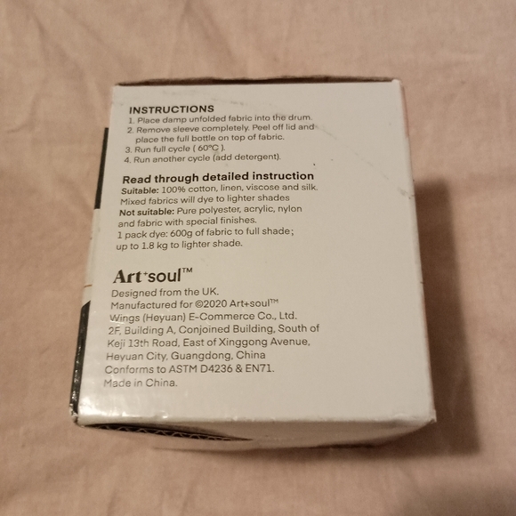 NIB artsol Green All-in-One Fabric Dye for machine washer - Picture 4 of 6